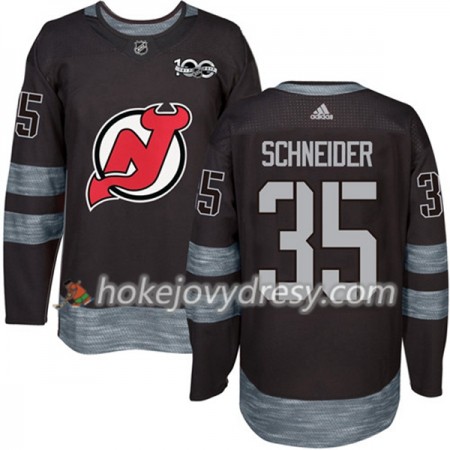 Pánské Hokejový Dres New Jersey Devils Cory Schneider 35 1917-2017 100th Anniversary Adidas Černá Authentic